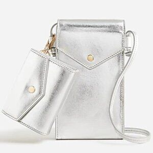 JCrew Gracie Phone Bag Silver